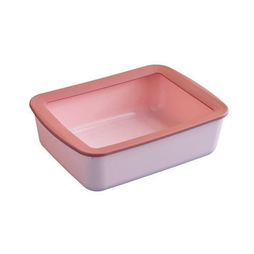 Fashionable anti-splash cat litter box semi-enclosed cat toilet thickened cat litter box pet utensils cat litter scoop cat poop box