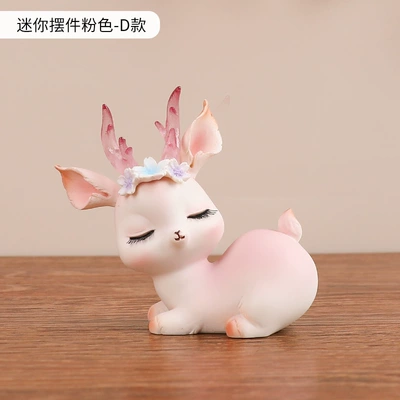 Fawn Car Ornaments Creative Yilu: Car ornaments - flower-charm-fawn-mini-ornaments-pink-d