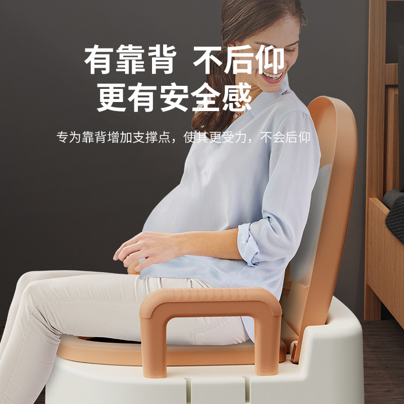 Inodoro de ancianos inodoro móvil mujeres embarazadas urinario inodoro engrosado escupidera ancianos desodorante Silla de baño interior