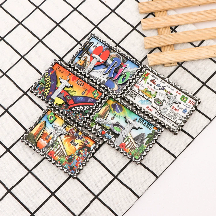 Фабрика поставляет двухцветные деревянные магниты на холодильник креативные штампы в форме 3D трехмерной плотности доски магниты на холодильник оптом