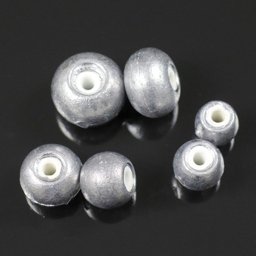 Cross-border wholesale fishing gear hollow lead pendant porcelain heart lead pendant round perforated ceramic lead pendant fish pendant plastic core magnetic ring lead pendant
