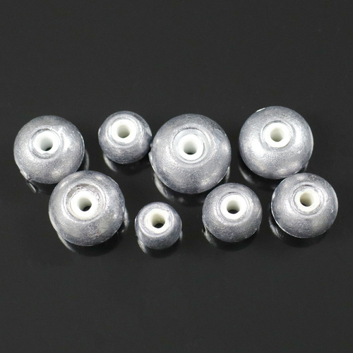 Cross-border wholesale fishing gear hollow lead pendant porcelain heart lead pendant round perforated ceramic lead pendant fish pendant plastic core magnetic ring lead pendant