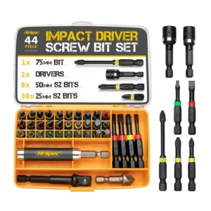Hi-Spec 44 часа S2 Impact Piece SET Электрическая отвертка Ротационная часть инструмента.