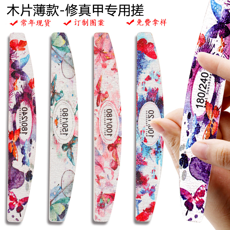 Nail color ink half -moon wood chip splashing ink to polish the…