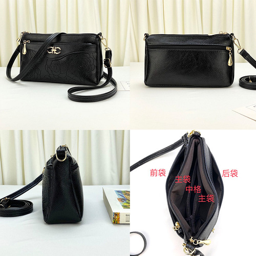 Qianzihu Guangzhou pu women's shoulder bag women's small bag mother bag single shoulder large capacity red plaid bag trend ins