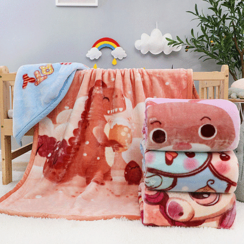 Autumn and winter newborn blankets, children's blankets, double-layer thickened winter cloud blankets, kindergarten knitted blankets wholesale