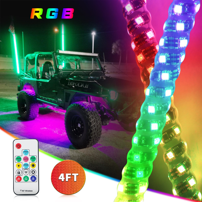 Cross-border LED flagpole light led off-road beach flagpole light RGB flagpole light 0.9 meters 1.2 meters 1.5 meters