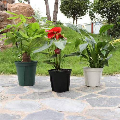 Yonglu thickened white green Qingshan pot root control pot manufacturer wholesale rose pothos plastic flower pot gallon round