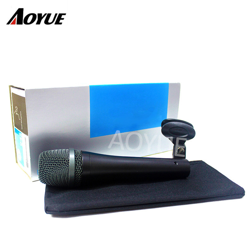 Directo de fábrica micrófono con cable profesional de karaoke en casa equipo etapa de grabación de la bobina móvil de metal micrófono con cable