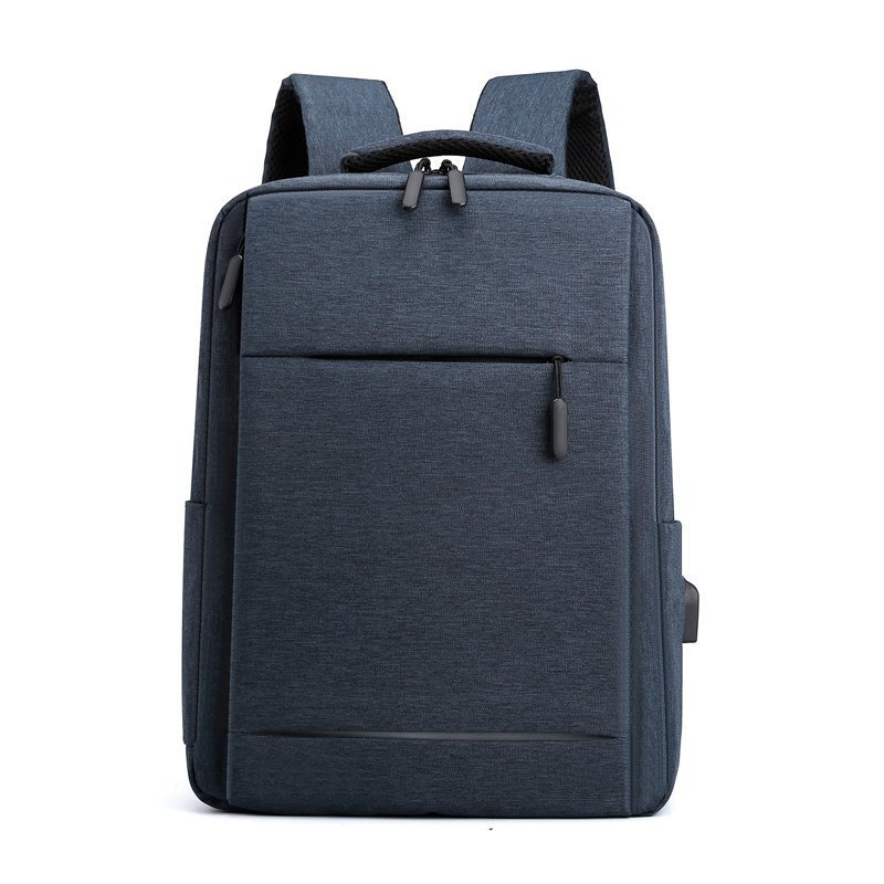 2020 nueva mochila simple negro estudiante de secundaria masculino y femenino negocio mochila ordenador USB mochila casual