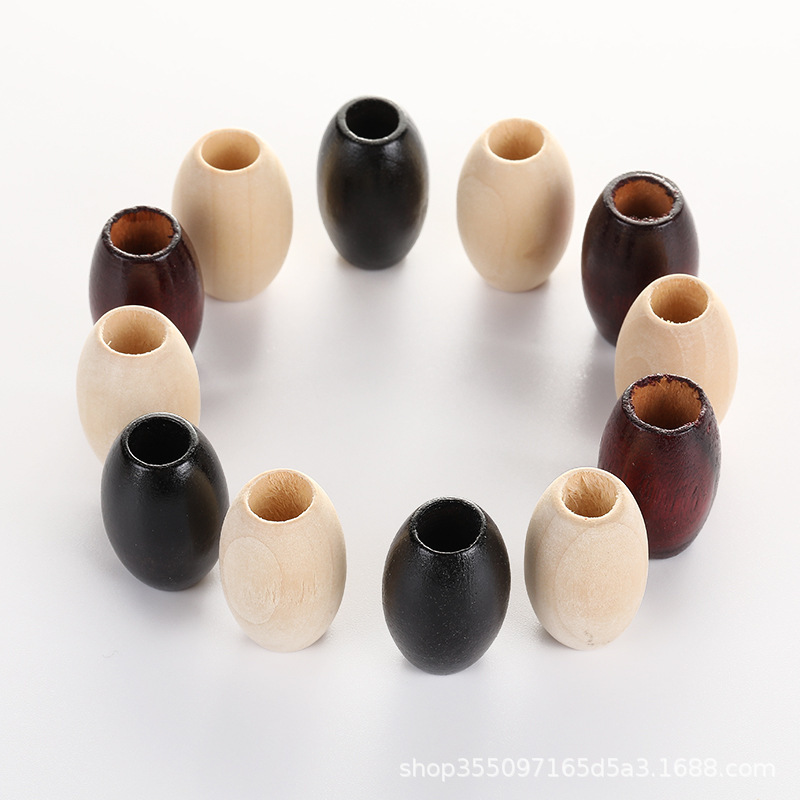 Factory direct supply of new Hehe large hole wooden beads cushion curtain accessories clothing packaging bags spot wholesale