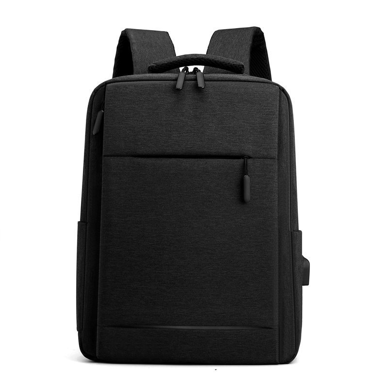 2020 nueva mochila simple negro estudiante de secundaria masculino y femenino negocio mochila ordenador USB mochila casual