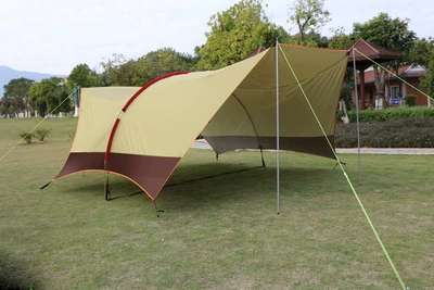 Avtomobil yan çətirləri tent camping camping sunscreen - earthy-yellow-coffee-6x38x21