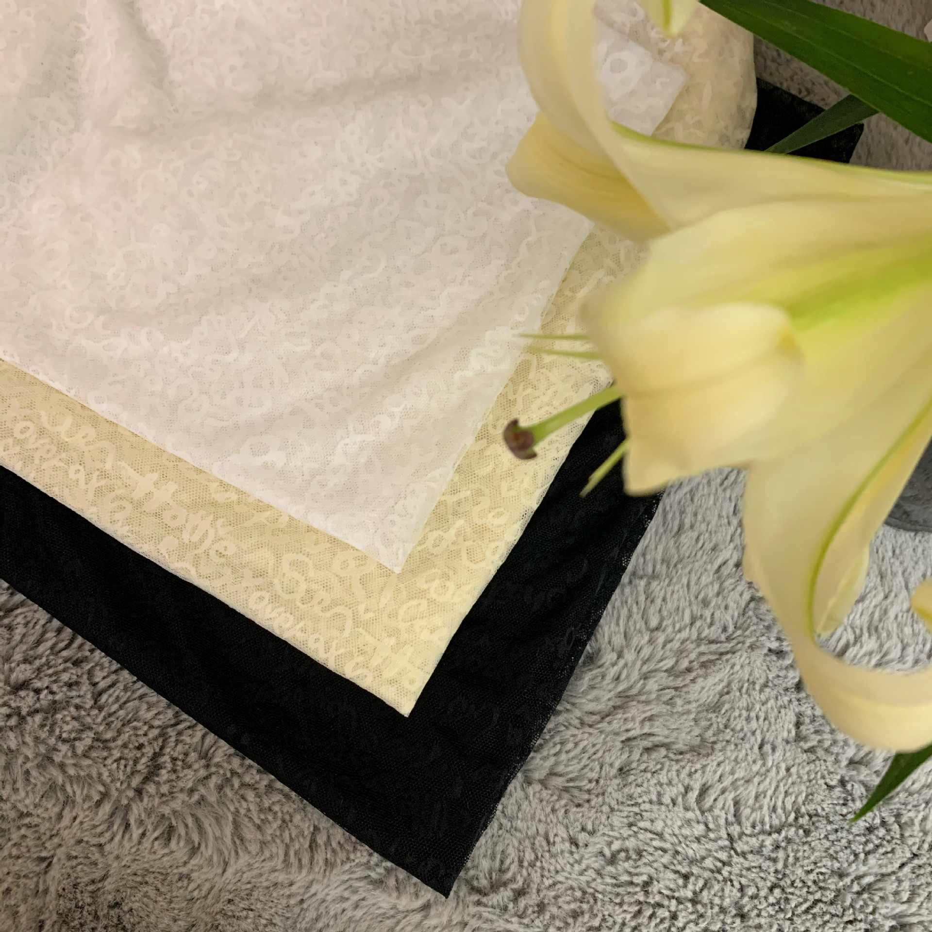Fabricantes suministro directo nylon Spandex jacquard malla estiramiento letra Jacquard tela de hilo en stock