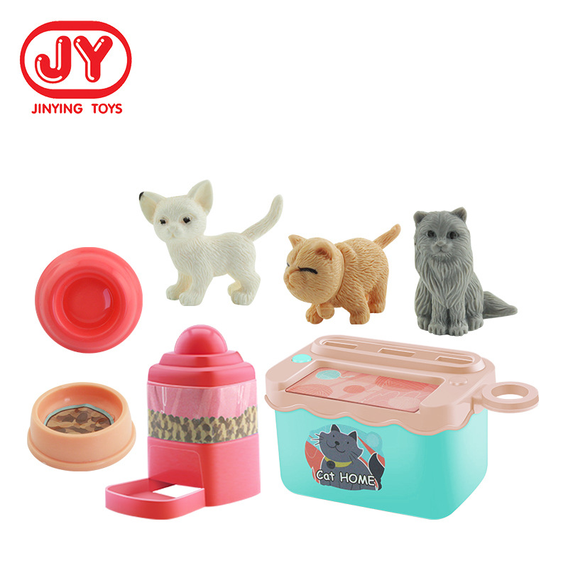 Suministro transfronterizo de animales para niños Casa de juegos de simulación de juguete mascota gato equipo médico serie fábrica de juguetes al por mayor