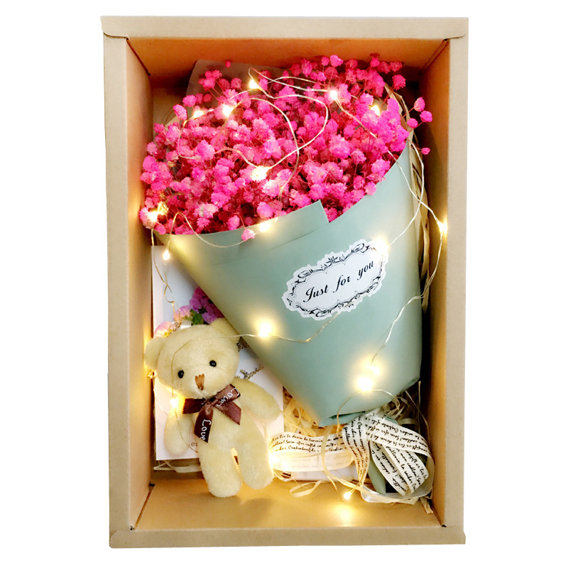 Batería de alambre de cobre luz LED de color luz intermitente luz de la secuencia Cielo Estrellado Habitación decoración de Navidad ramo caja de regalo de cumpleaños