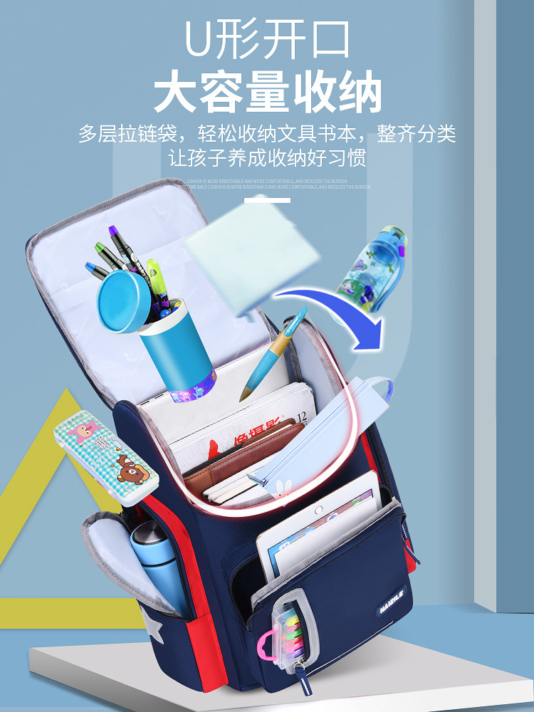 Estudiante de la escuela primaria bolsa de espacio de la carretilla 1-3-6 años niños y niñas unicornio desmontable bolsa de escalada de seis ruedas con ruedas