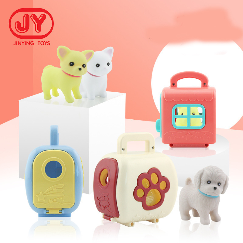 Los niños juegan a las casitas educación temprana linda casa de mascotas nuevo juguete exótico simulación animal interacción familiar suministro transfronterizo