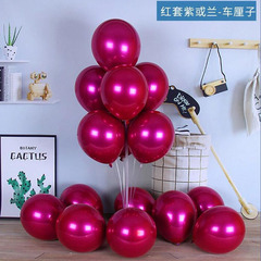 Manufacturer wholesale wedding balloons, romantic wedding room layout, ruby ​​pomegranate red double-layer balloons, Chanel red balloons