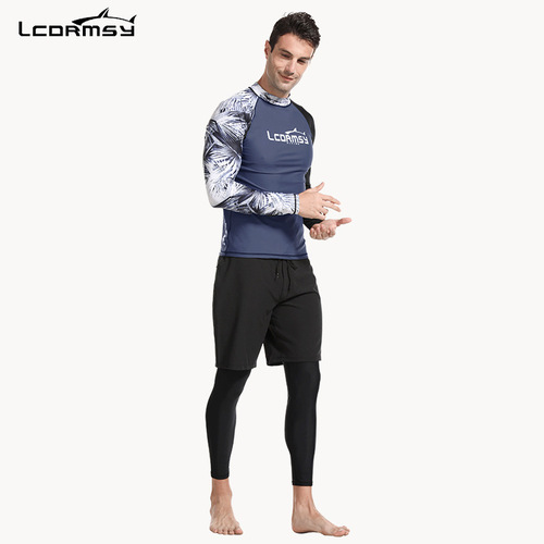 LCDRMSY/Long Chen New Jellyfish Suit Diving Suit Men's Long Sleeve Sunscreen Beach Surfing Snorkeling Suit Jellyfish Clothing