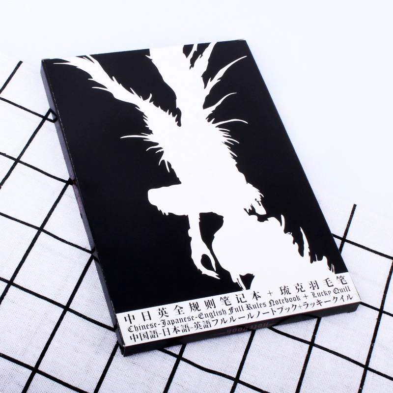 Блокнот (Аниме вокруг) Death Note — обложка из кожзама PVC, выбор пера с пером, 148 стр., 20.7×14.7 см