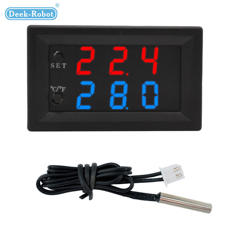 Cross-Border W2809 Digital Display Thermostat Dual Display Temperature Constant Temperature Adjustment Intelligent Controller Ntc Waterproof Temperature Control Instrument