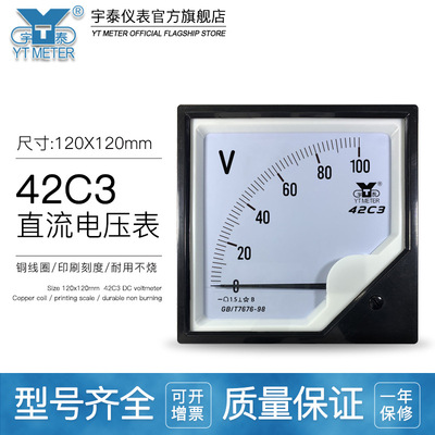 42C3-V直流电压表10/50/250/300/450/600/750V励磁dc42c20中频|ms