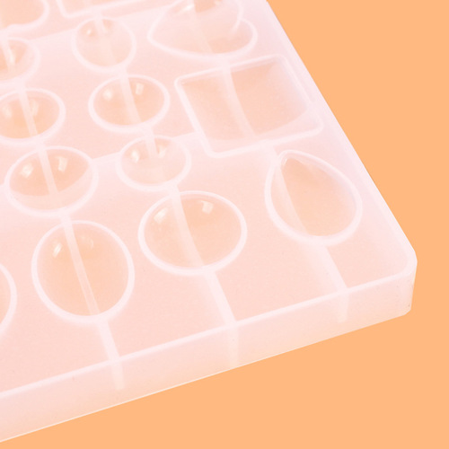 35-piece set crystal resin time gem silicone mold epoxy resin pendant necklace base jewelry grinding tool