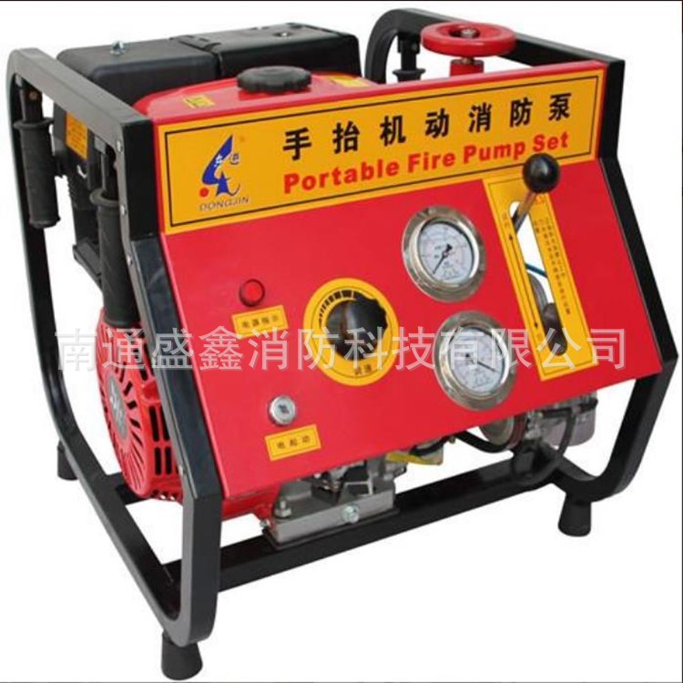 手抬机动消防泵jbq5.5/9.0  13马力手电一体真空抽水泵