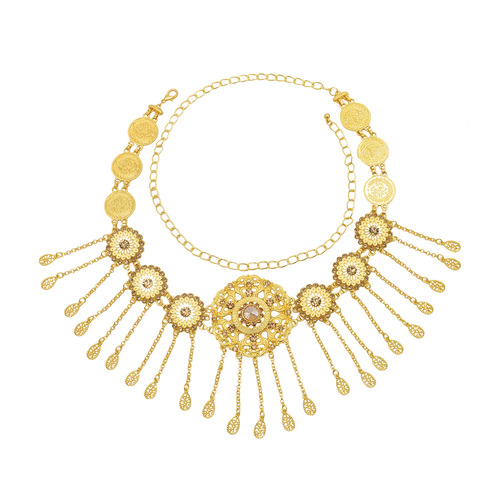 New fashionable single-layer club women's adjustable gold-plated diamond body chain wholesale