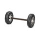 Two-wheel shaft trolley inflatable wheel solid steel shaft trash can Tiger car handling trolley trolley truck shaft