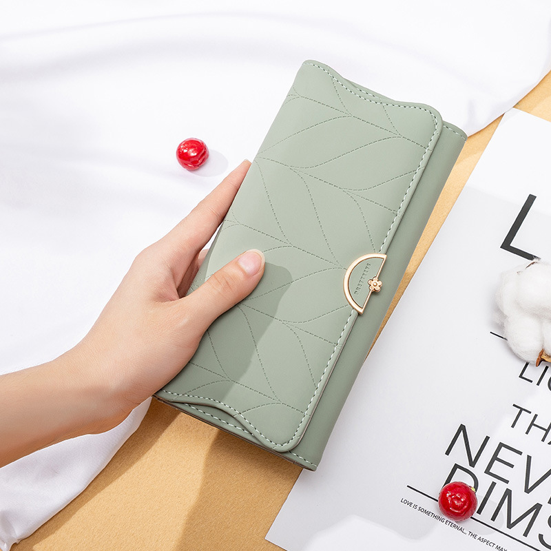 Prettyzys/Pretty Cross-Border Women's Long Wallet Fashionable Versatile Pu Leather Fresh Style Clutch Wallet