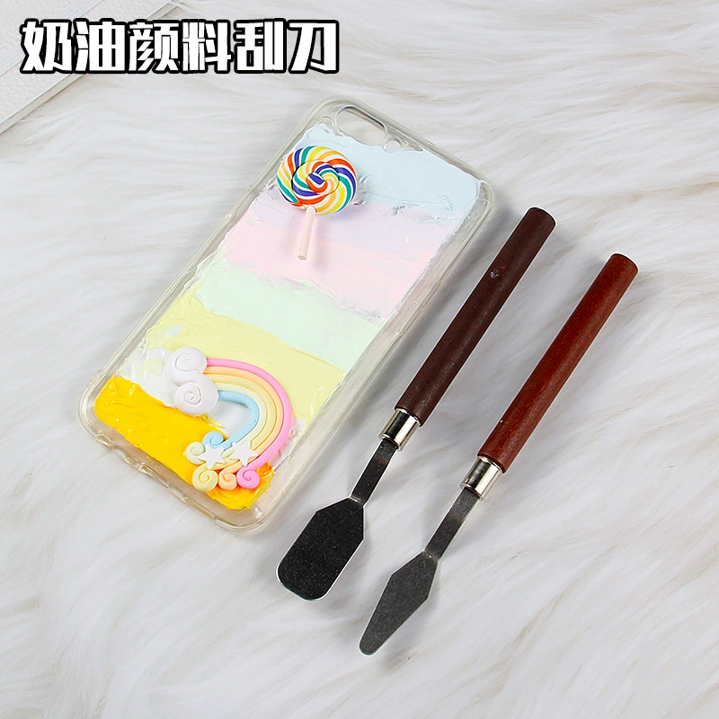 Остроконечная/плоская головка из нержавеющей стали с деревянной ручкой Нож для масляной живописи Инструмент Цвет Smudge Крем Резиновый скребок