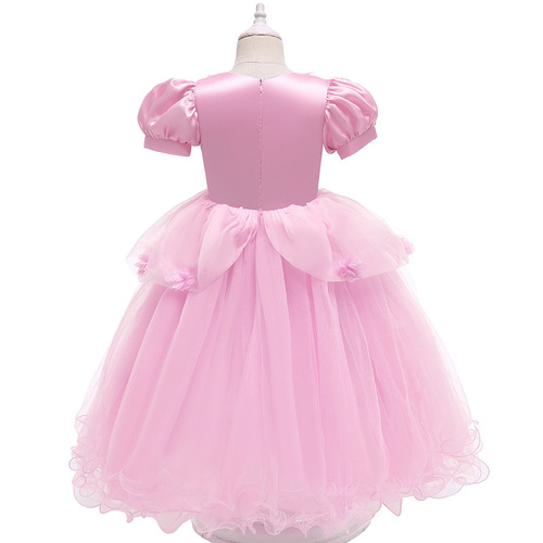  Cinderella Summer Short-Sleeve Princess Children's Dress Export Children's Wear Girls' Formal Dress Girl Dress Dress