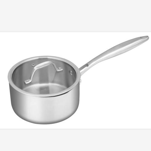 New 304 stainless steel saucepan, thick food-grade soup pan, snow flat pan, camping instant noodle pan, open flame magnetic induction pan