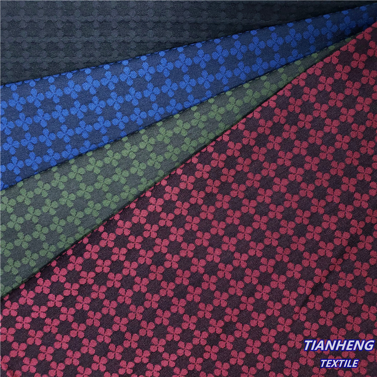 H-7081#涤棉罗缎米字十字提花 男女装裤装西装外套帽子箱包面料