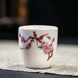 厂家直销陶瓷白酒杯套装 创意复古中式清酒黄酒白酒杯 酒厂赠品