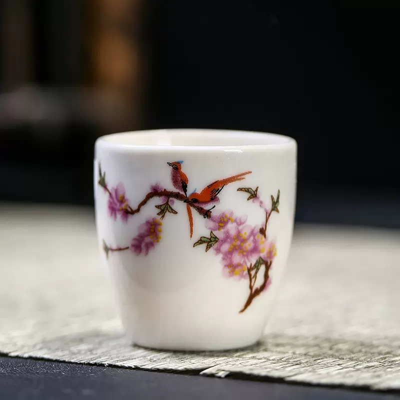 厂家直销陶瓷白酒杯套装 创意复古中式清酒黄酒白酒杯 酒厂赠品