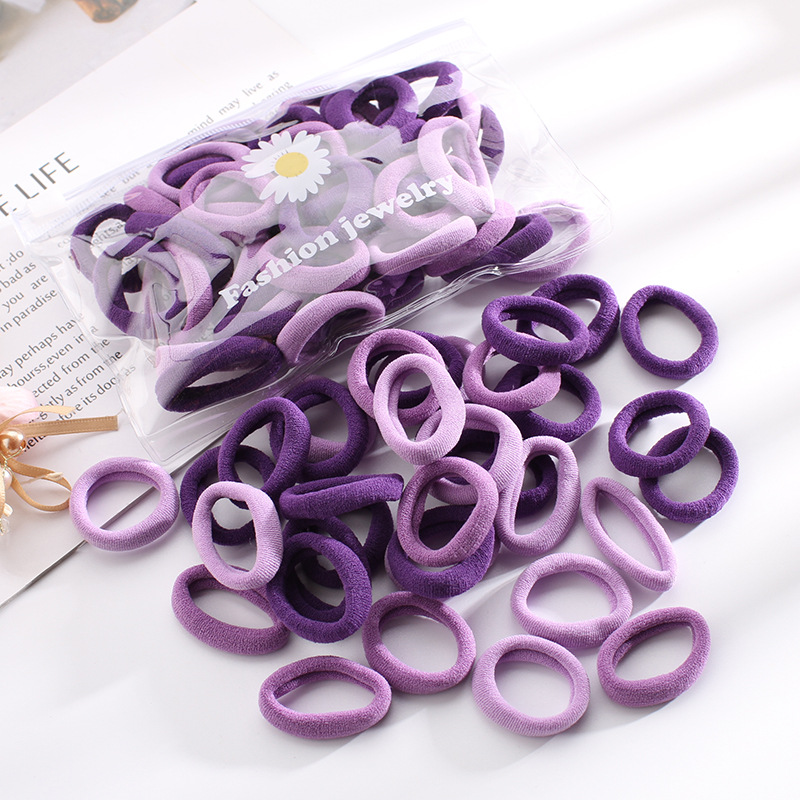 Fábrica al por mayor de los niños coreanos de alta elástico sin costura toalla anillo de pelo accesorios para el cabello princesa cabeza cuerda Linda banda de goma bebé