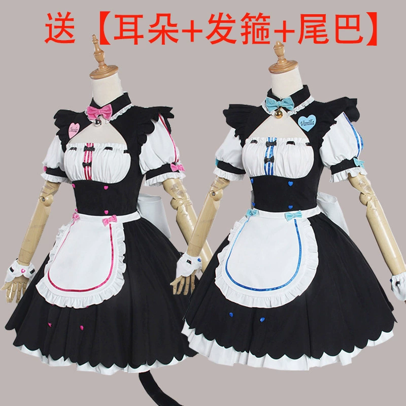 Косплей костюм горничной Cat Girl Paradise (Cat Girl Paradise), кружевные вставки, размеры S–XXXL