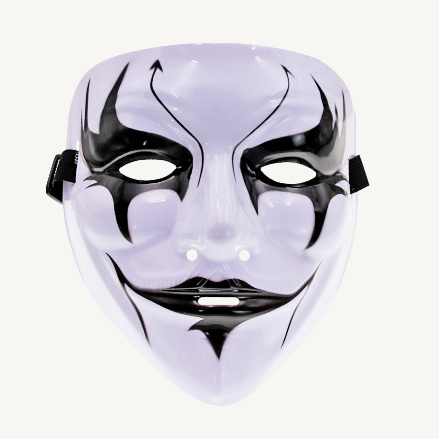 Gran danza fantasma de Halloween en forma de V máscara negro vintage vendetta oro y plata misma máscara facial bola máscara de vestir image 5