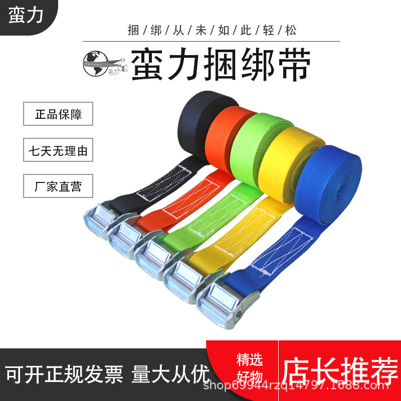 压扣捆绑带货物设备用捆绑带多功能固定织带拉紧器定制