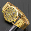 Fashionable mechanical metal men's watch, quartz watches, Korean style, Birthday gift, wholesale