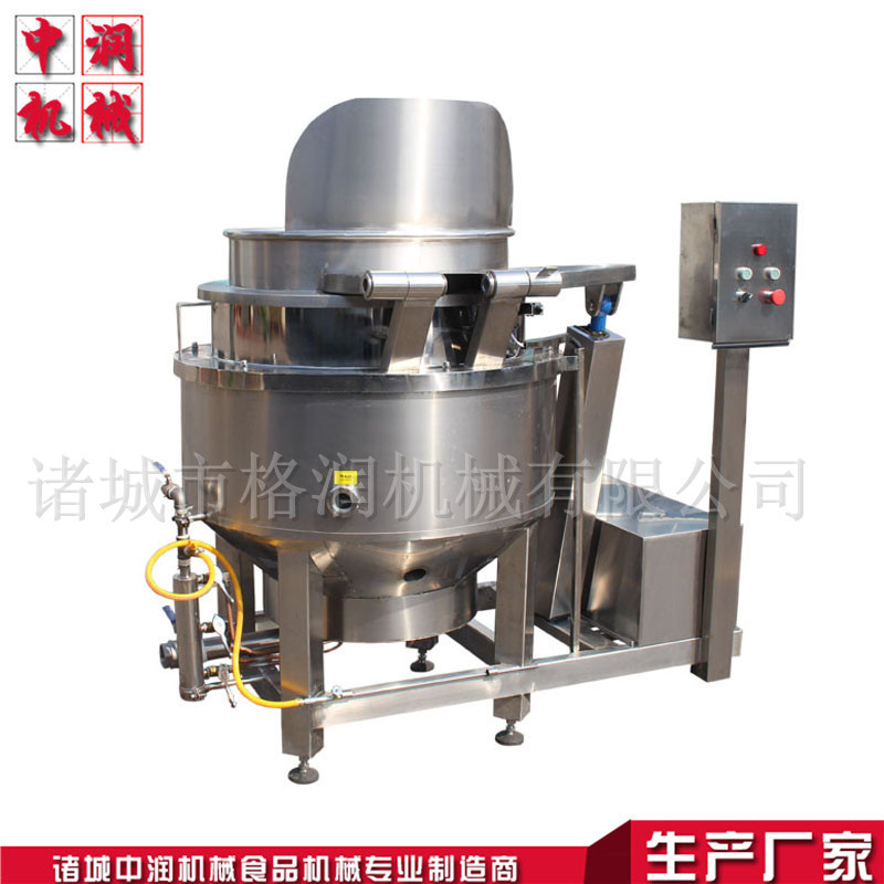 不锈钢鱿鱼清水鱼漂烫锅 海鲜翻篮搅拌漂烫设备