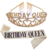 BIRTHDAY QUEEN golden etiquette set