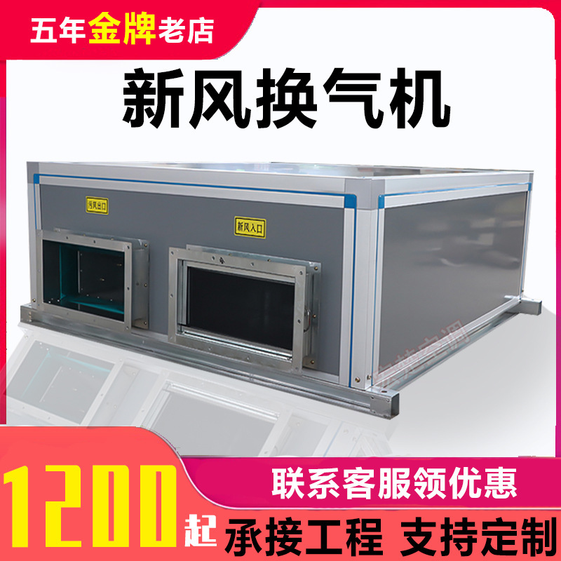 Ceiling fresh air ventilator central air conditioning heat recovery fresh air unit hotel School fresh air treatment unit