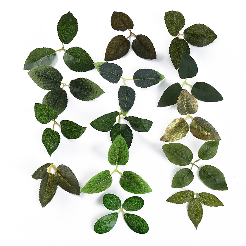 仿真花假花叶子金钱叶胶布3D植物家居装饰品摆设配件厂家直销