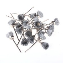 带柄迷你碗型不锈钢丝刷 金属刷 抛光打磨头木雕配件毛刷除锈柄3