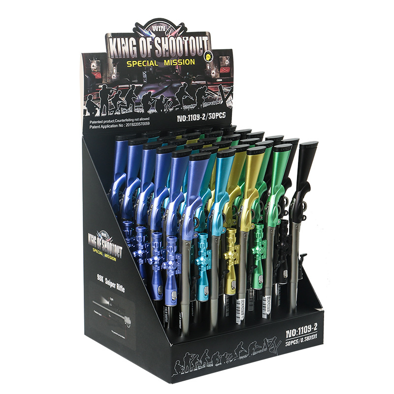 Personalizado creativo 98K pollo francotirador gel pluma estudiante negro Jesús supervivencia arma pluma