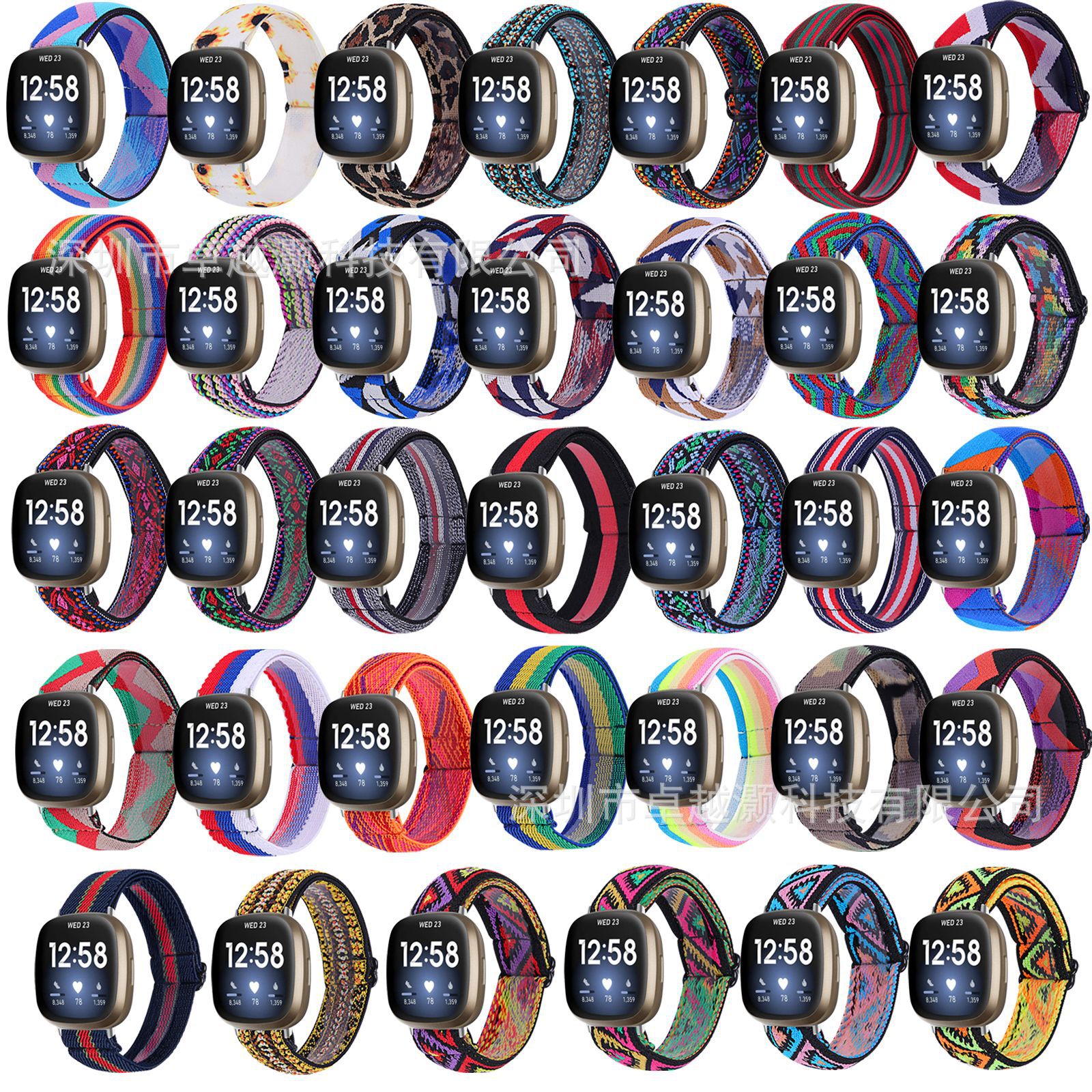 Applicable to Fitbit Versa123/Sense Smart Band Versa4 Nylon Elastic…